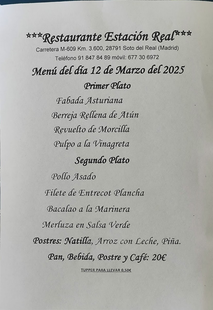 Menu La Estación Real Restaurante-1